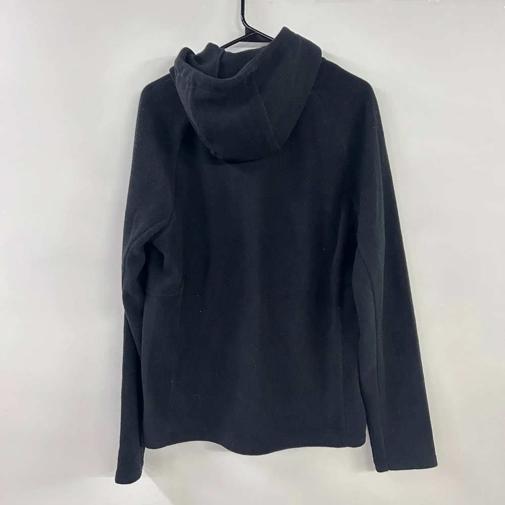 Asics Fleece Hoodie Full Zip Wind Resistant Small Black Gorpcore Sporty Athletic